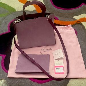 Kate Spade Lavender Medium Satchel set